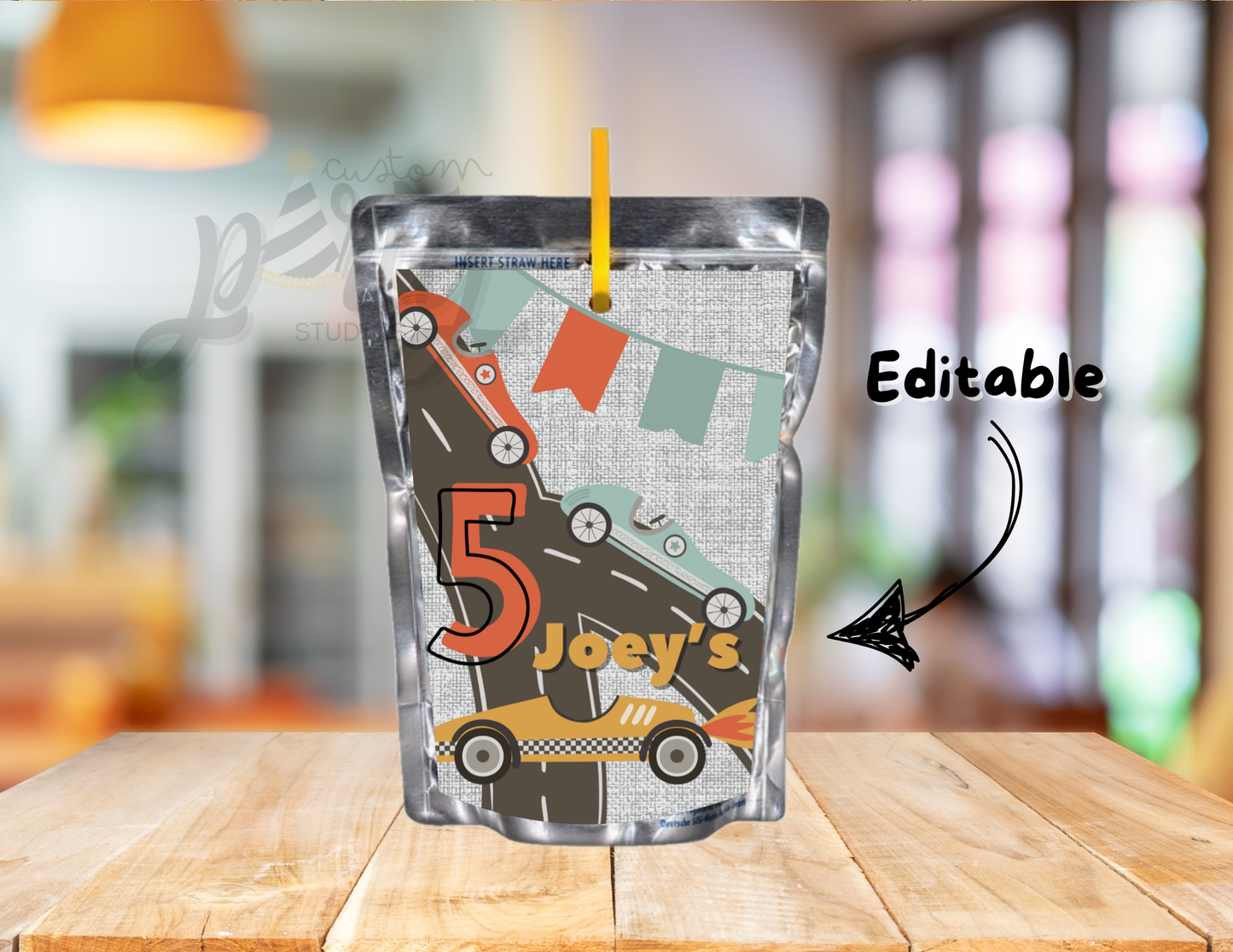 Retro Racecars Party Digital