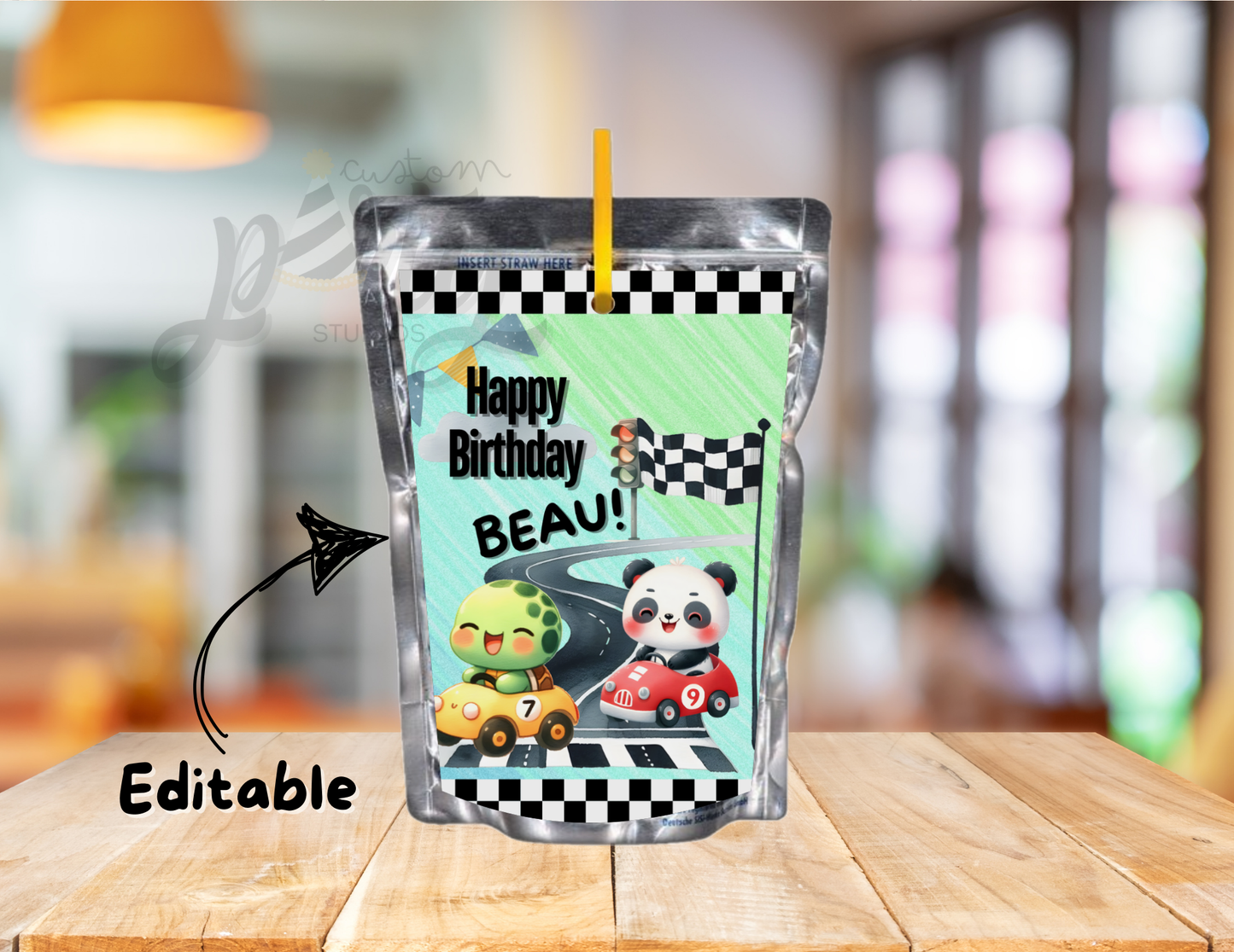 Racecar Animals Party Digital