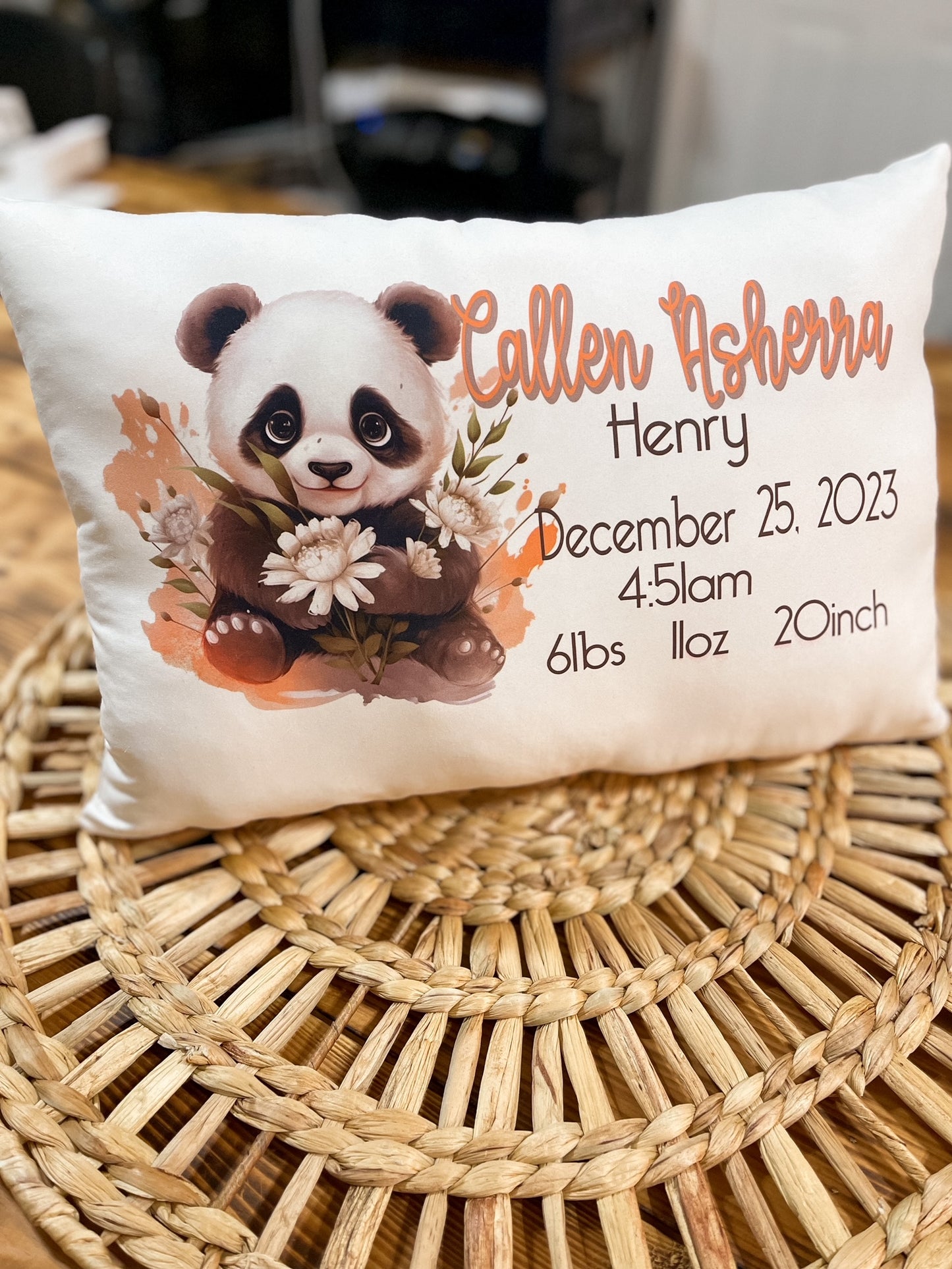 Birth Announcement Pillow