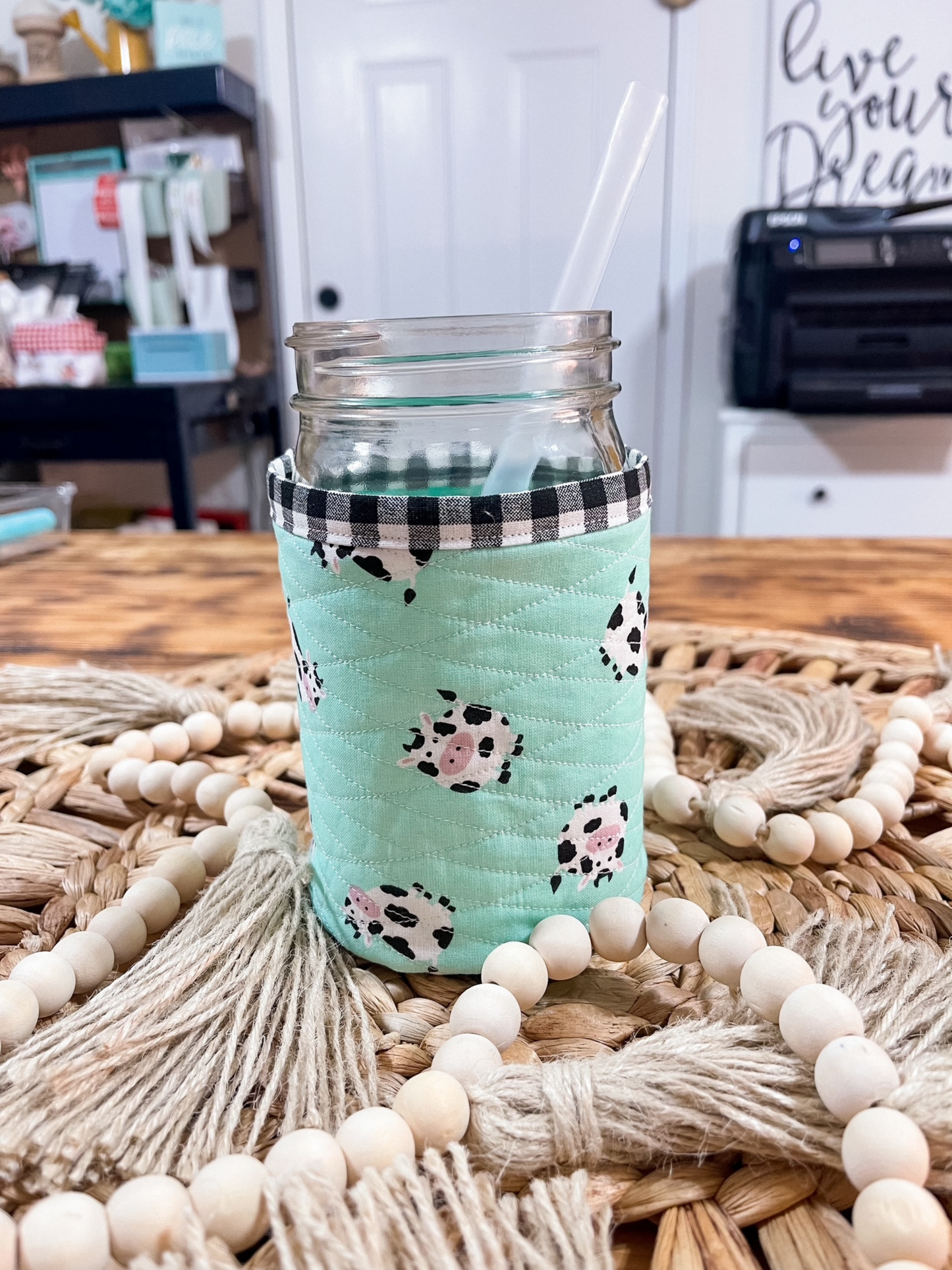 Mason Jar Cozy 32oz PDF Download Sewing Pattern