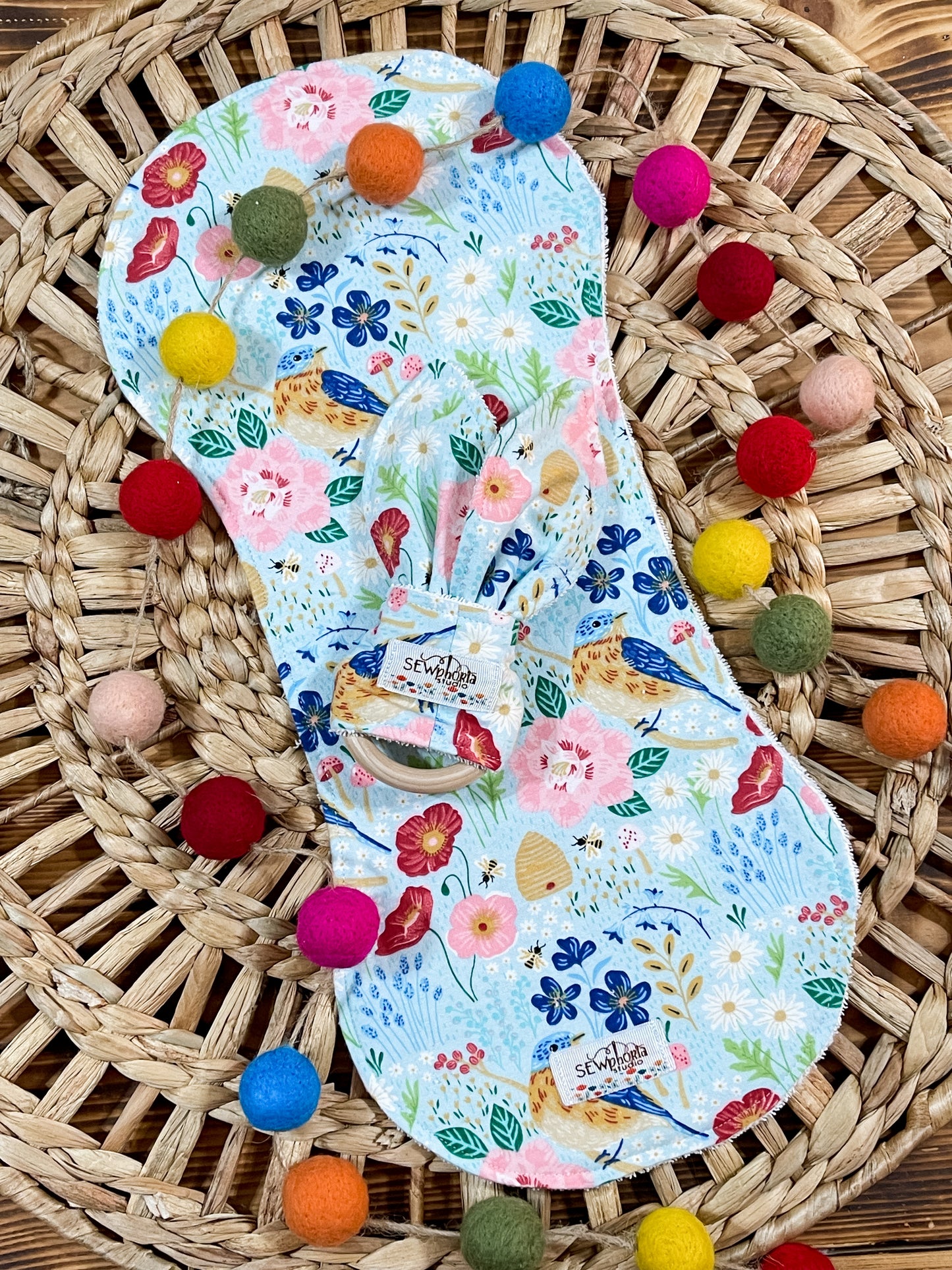 Burp Cloth Set Floral Print