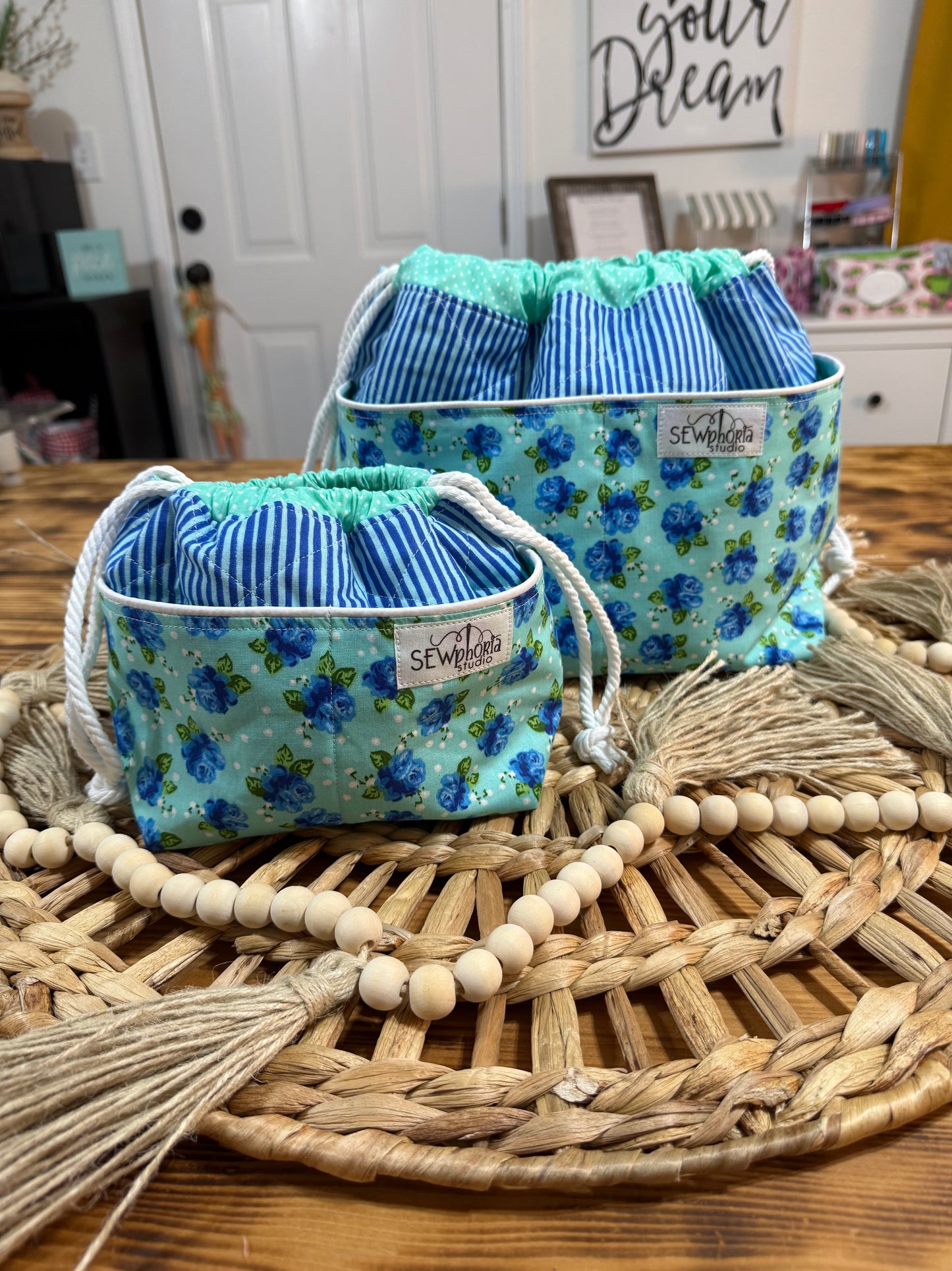 Storage Drawstring Bag Set PDF Download Sewing Pattern